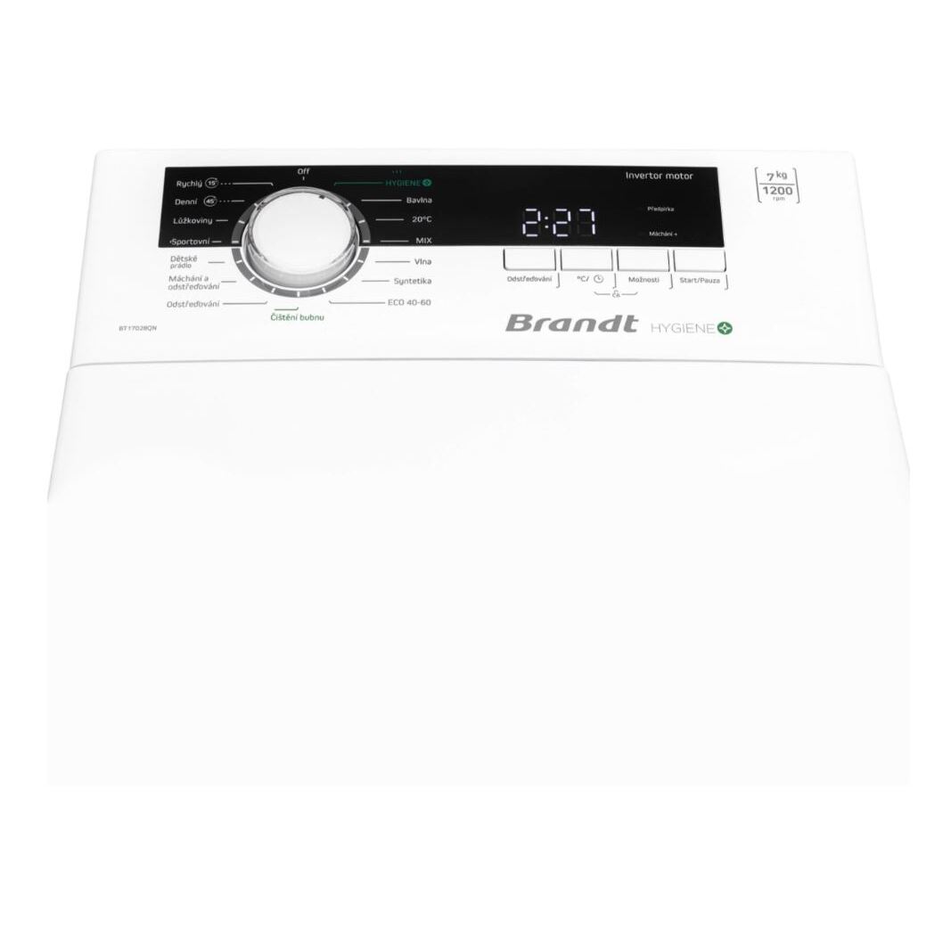 Práčka vrchom plnená Brandt BT17028QN, 7kg VYBALENÉ