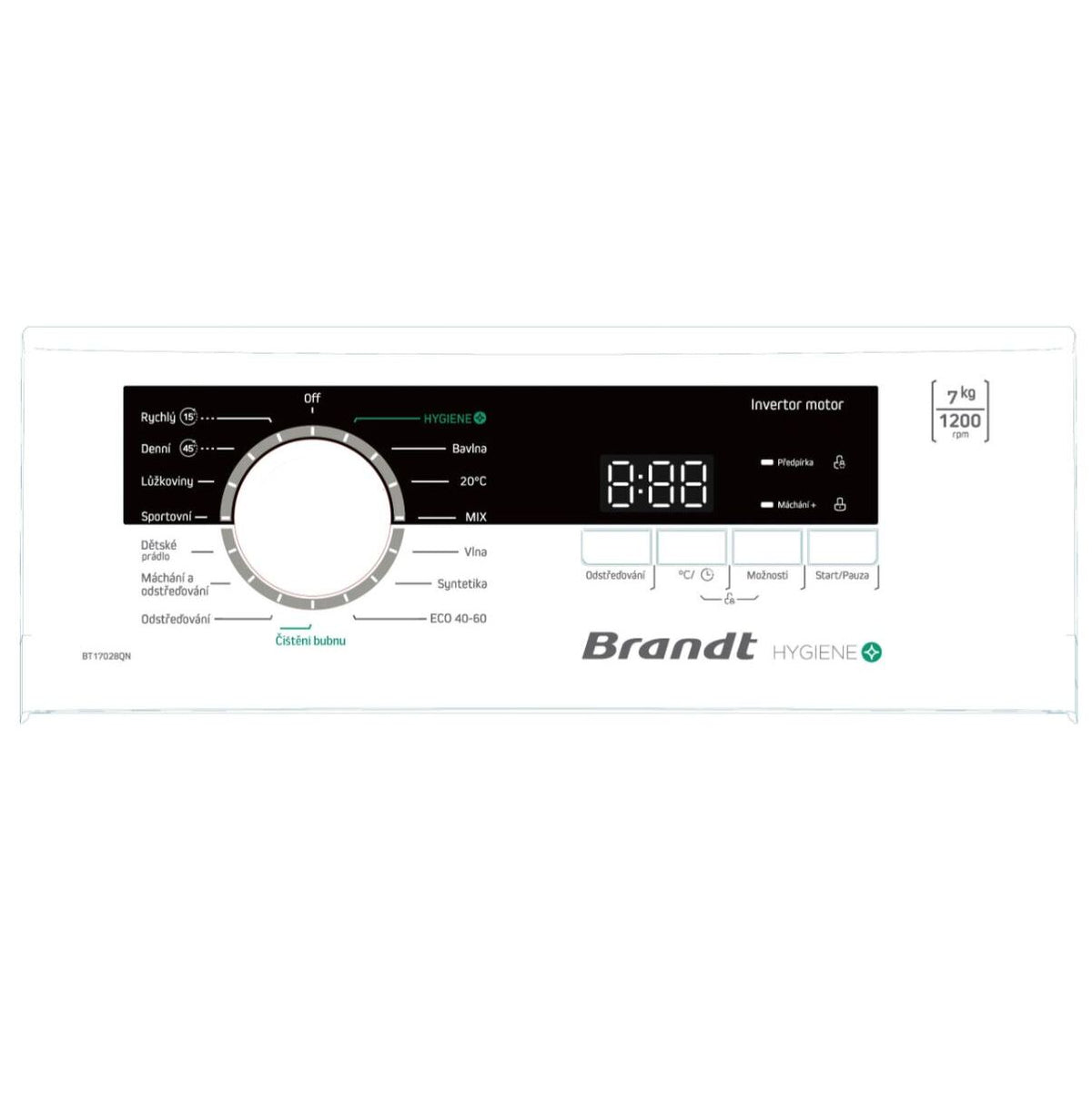 Práčka vrchom plnená Brandt BT17028QN, 7kg VYBALENÉ
