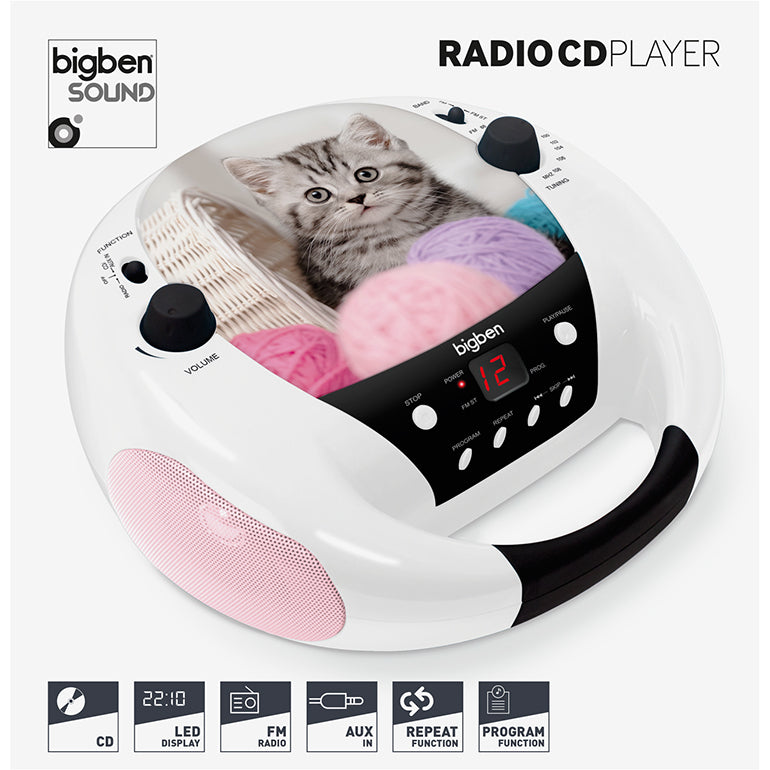 Prenosné rádio Bigben CD52CATS3 NEKOMPLETNÉ