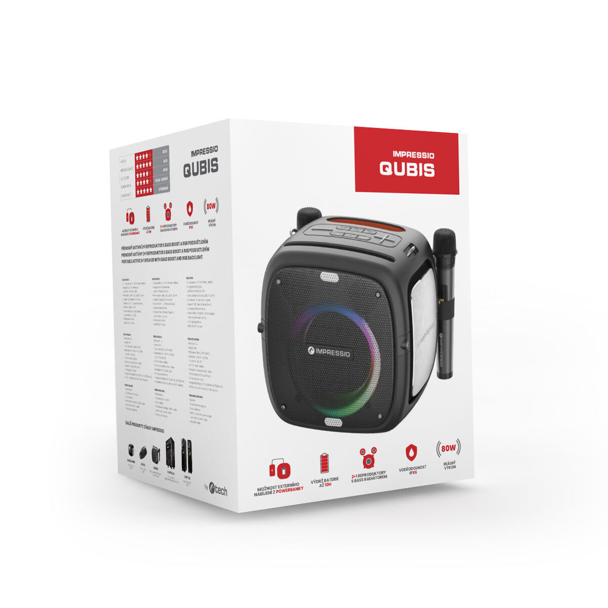 Prenosný reproduktor C-TECH Impressio Qubis 80W VYBALENÉ