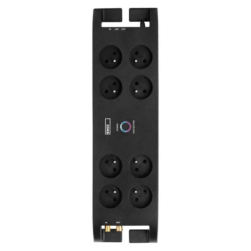 Prepäťová ochrana Emos P54052, 8 zásuviek, 3m, čierna VYBALENÉ