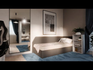 Válenda Amber 90x200, tmavě šedá, pravý roh II. akosť