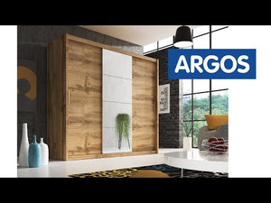Šatníková skriňa Argos - 180x220x61 cm (biely mat) II. akosť