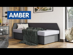 Válenda Amber 90x200, tmavě šedá, pravý roh II. akosť