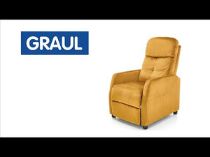 Kreslo Graul polohovacie béžová ROZBALENÉ