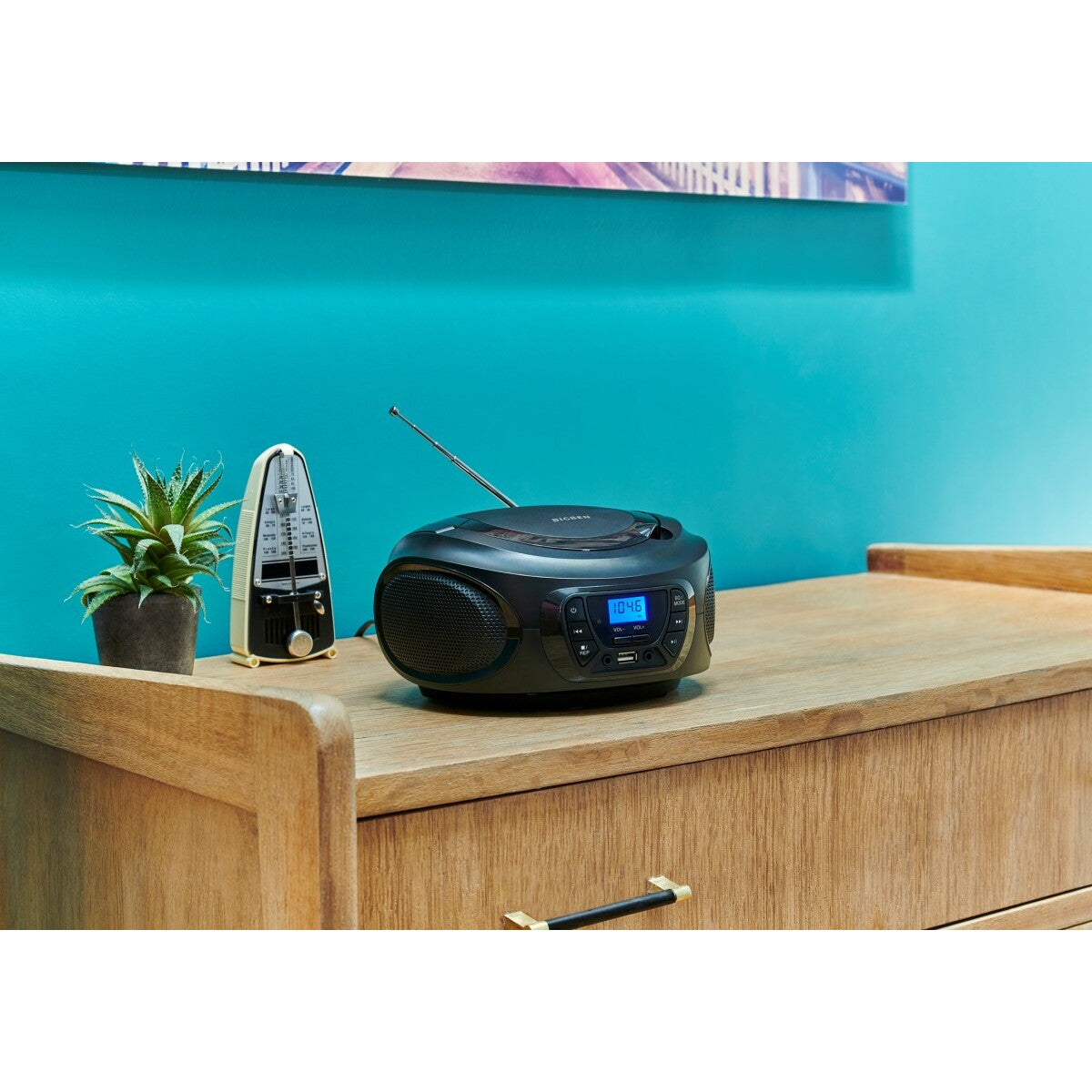 Rádiomagnetofón Bigben CD62, Bluetooth, čierna VYBALENÉ