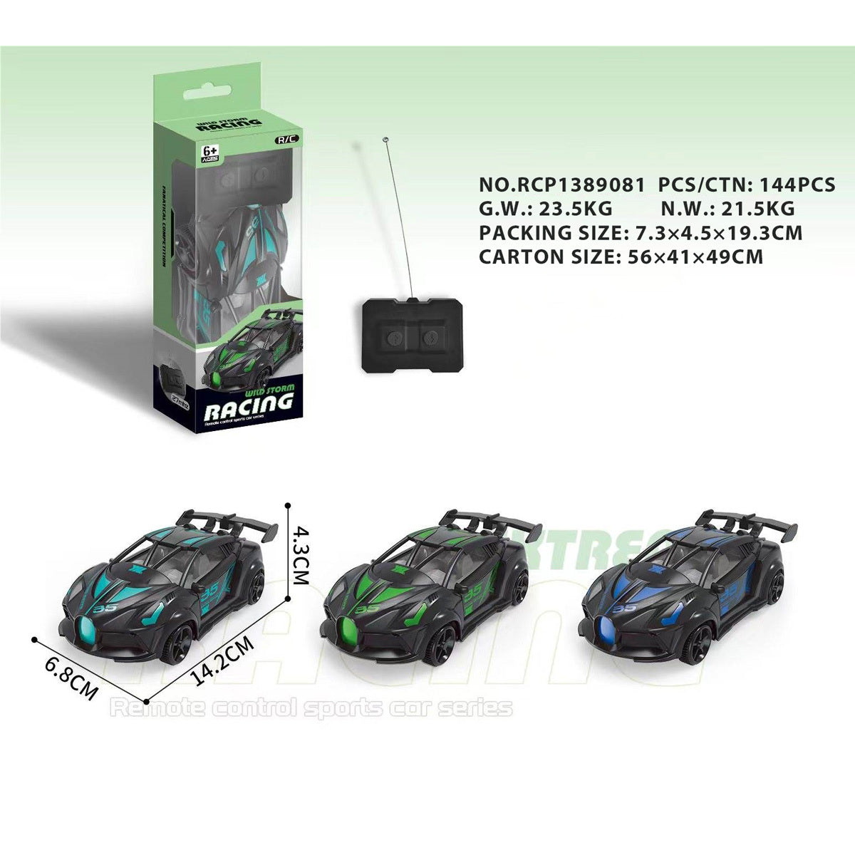 RC auto mini wild storm racing, viac farebných variantov