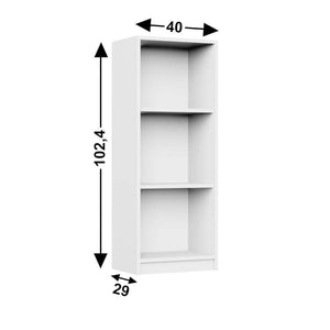 Regál Veroli (40x102x29 cm, biela) ROZBALENÉ