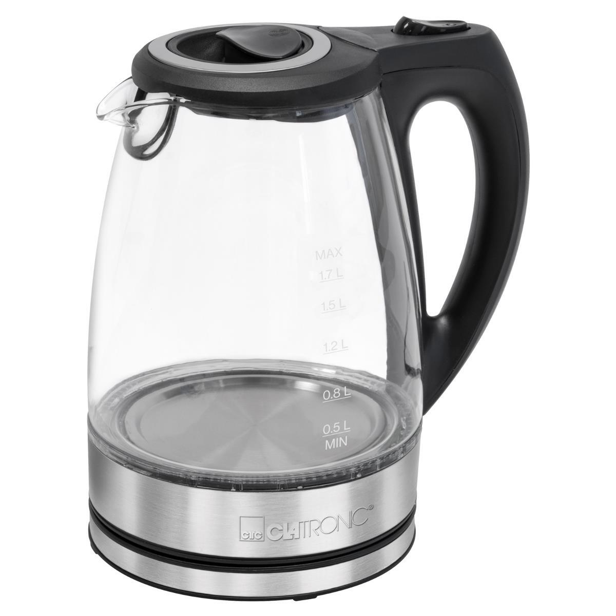 Rýchlovarná kanvica Clatronic WKS 3744, sklo, 1,7l