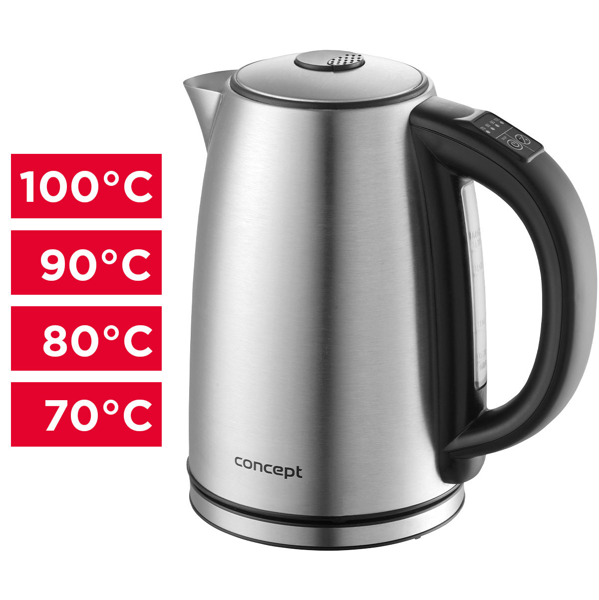 Rýchlovarná kanvica Concept RK3350, nerez, 1,7l