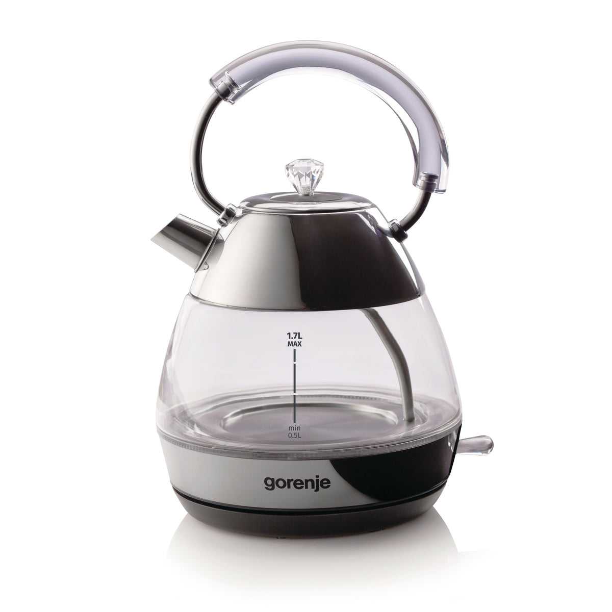 Rýchlovarná kanvica Gorenje K17GPD, sklo, 1,7l VYBALENÉ