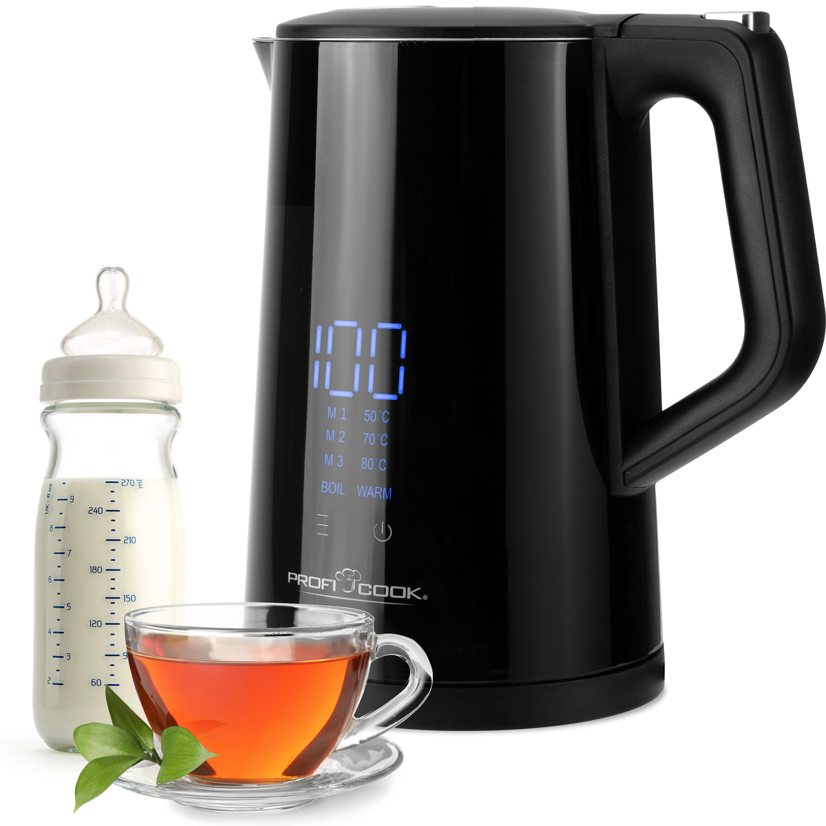 Rýchlovarná kanvica ProfiCook WKS 1243, čierna, 1,7l
