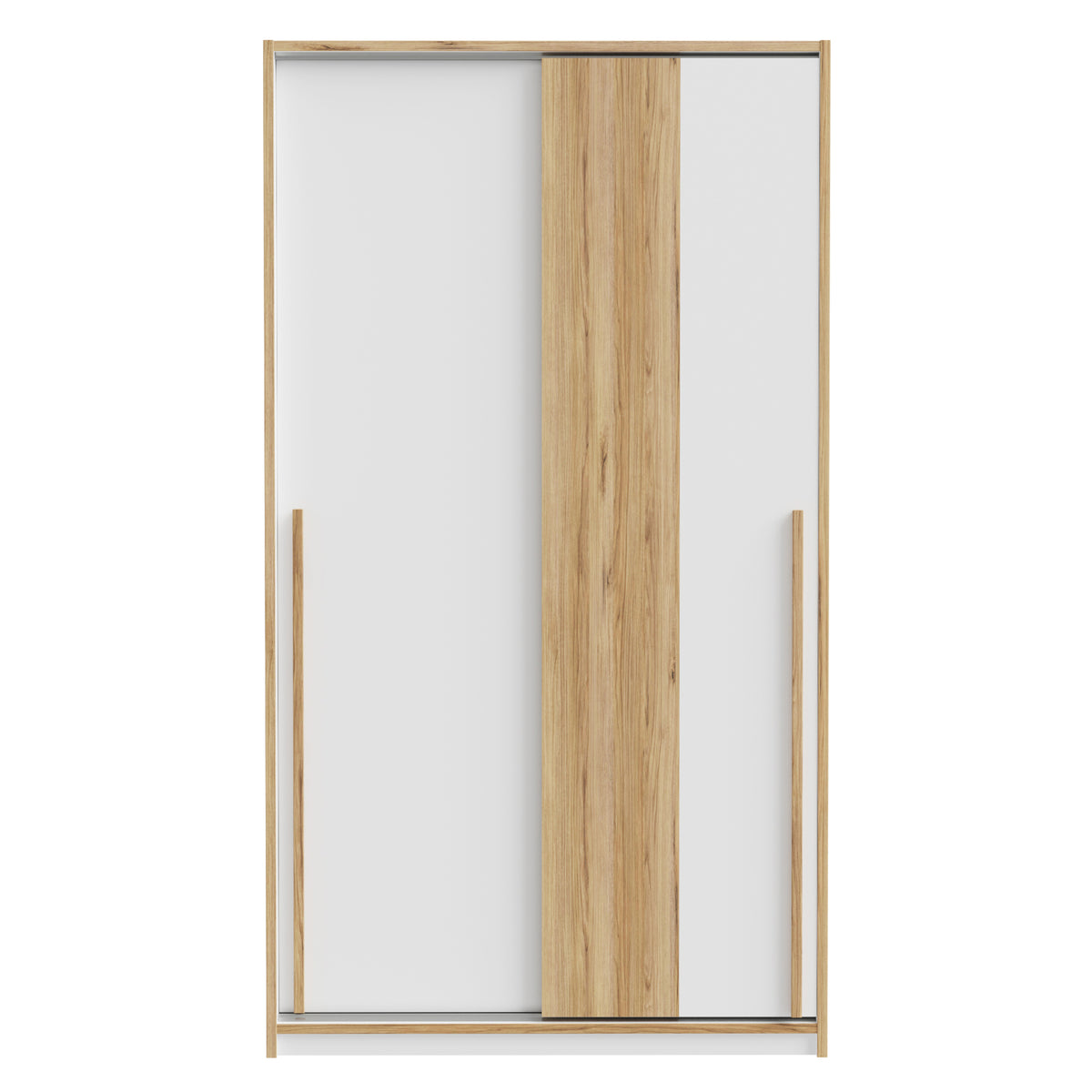 Šatníková skriňa Martina - 118,8x215x57,3 cm (biela, dub)