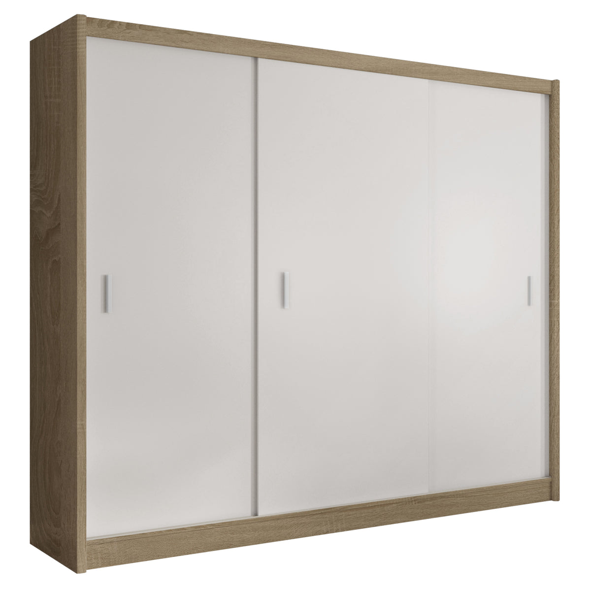 Šatníková skriňa Pop 2 - 250x215x61 cm (dub sonoma, biela) II. akosť