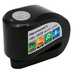 Smart zámok MS Energy MSL-20S na elektrokolobežky, čierny VYBALENÉ
