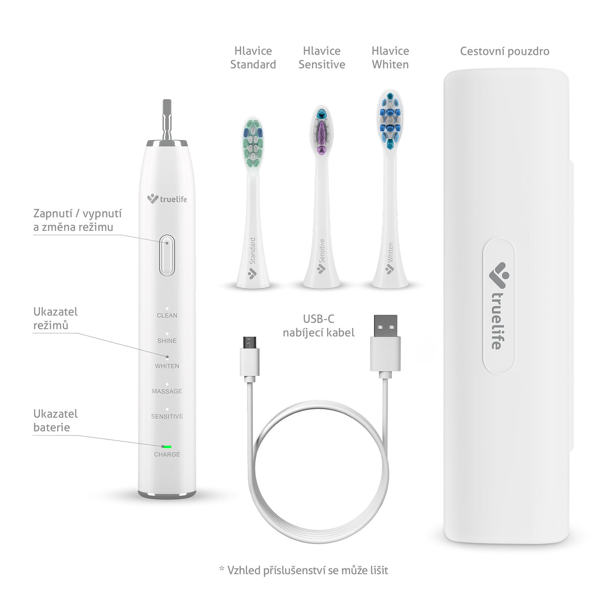 Sonická zubná kefka TrueLife SonicBrush Clean30 Duo, 2ks