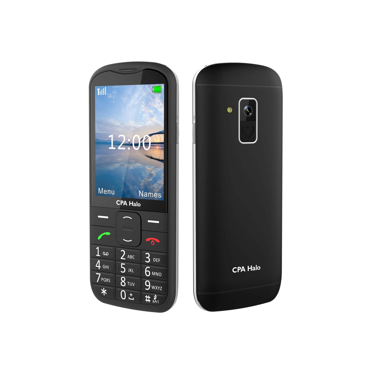 Tlačidlový telefón pre seniorov CPA Halo 18, čierna VYBALENÉ
