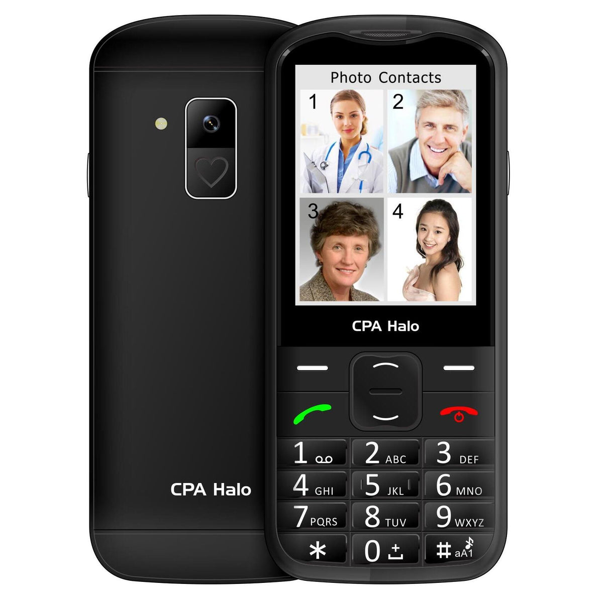 Tlačidlový telefón pre seniorov CPA Halo 28, čierny VYBALENÉ