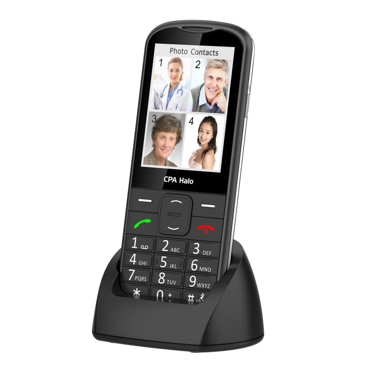 Tlačidlový telefón pre seniorov CPA Halo 28, čierny VYBALENÉ