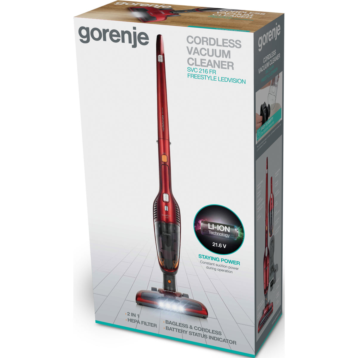 Tyčový vysávač Gorenje SVC216FR VYBALENÉ