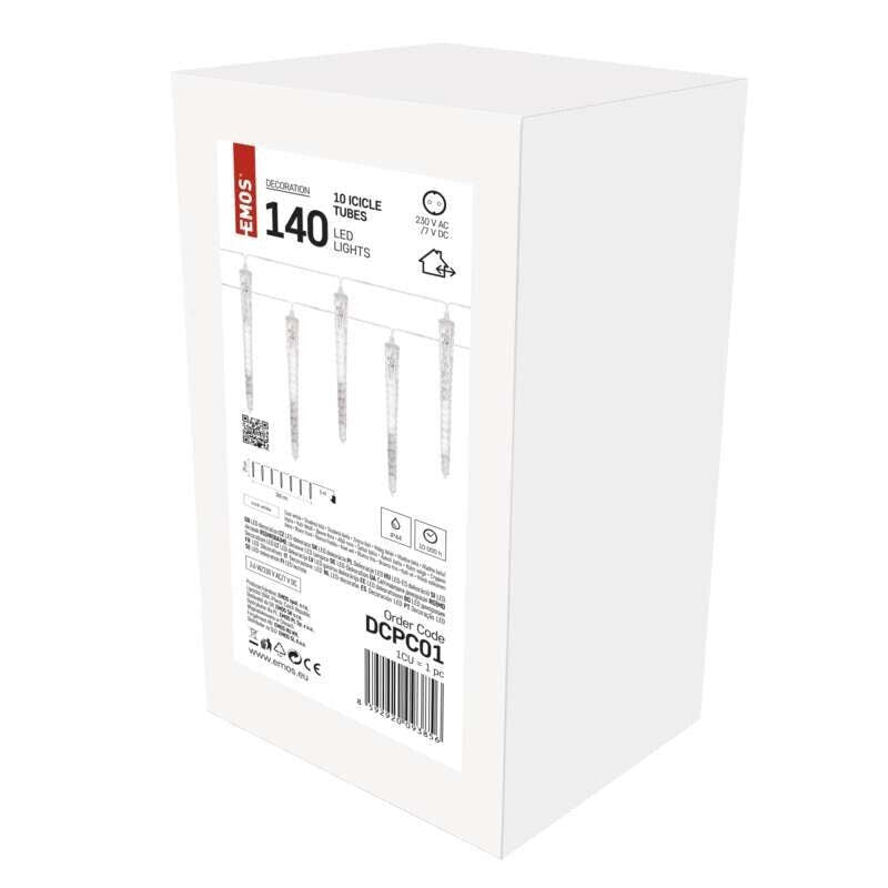 Vianočné osvetlenie Emos DCPC01, cencúle, studená biela VYBALENÉ