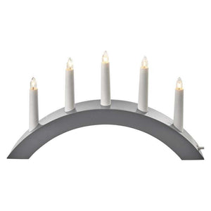 Vianočné osvetlenie Emos ZY2218, šedý drevený oblúk, 40x28 cm VYBALENÉ