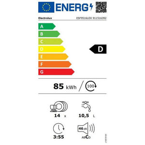 Voľne stojaca umývačka riadu Electrolux ESF9516LOX, 60cm VYBALENÉ