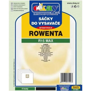 Vrecká do vysávača Rowenta R15MAX, antibakteriálne, 4ks VYBALENÉ