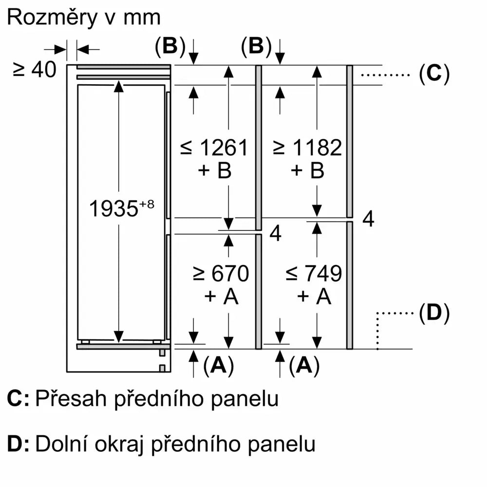 Vstavaná kombinovaná chladnička Bosch KIN96NSE0
