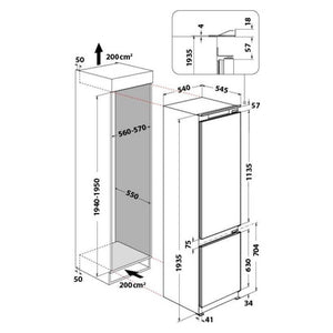 Vstavaná kombinovaná Whirlpool ART 9811 SF2 VADA VZHĽADU, ODRENINY