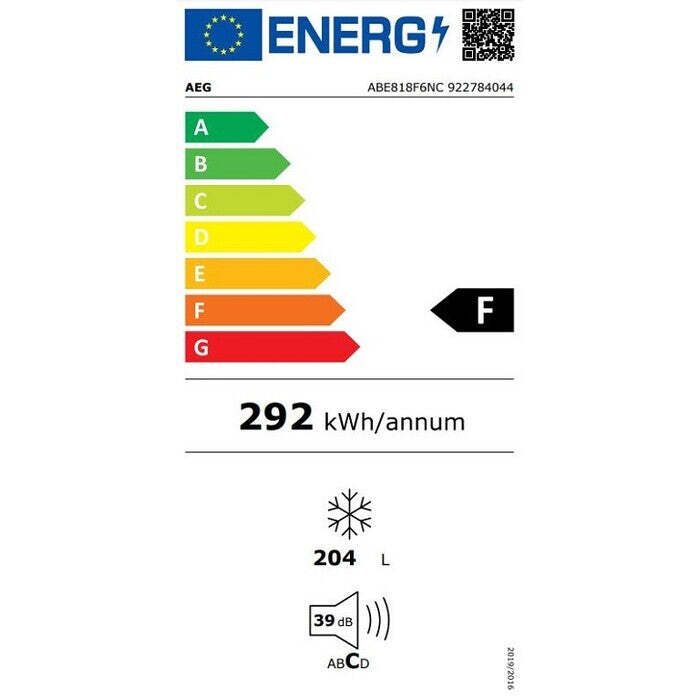Vstavaná mraznička skříňová AEG ABE818F6NC POŠKODENIA