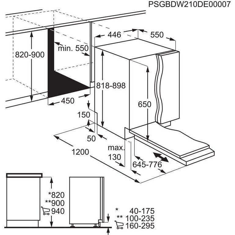 Vstavaná umývačka riadu AEG  FSE72537P, 45cm,10sád VYBALENÉ
