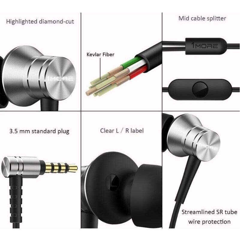 1MORE Piston Fit In-Ear Headphones Silver