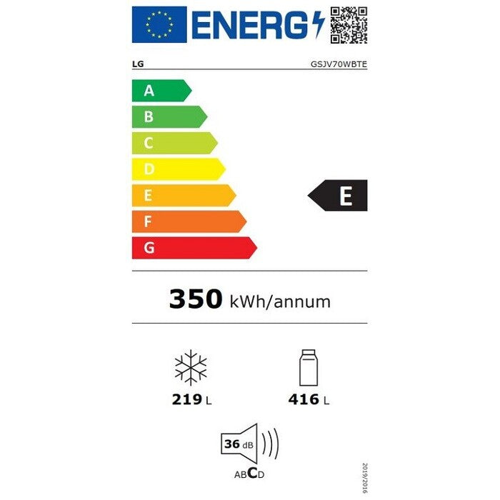 Americká chladnička LG GSJV70WBTE