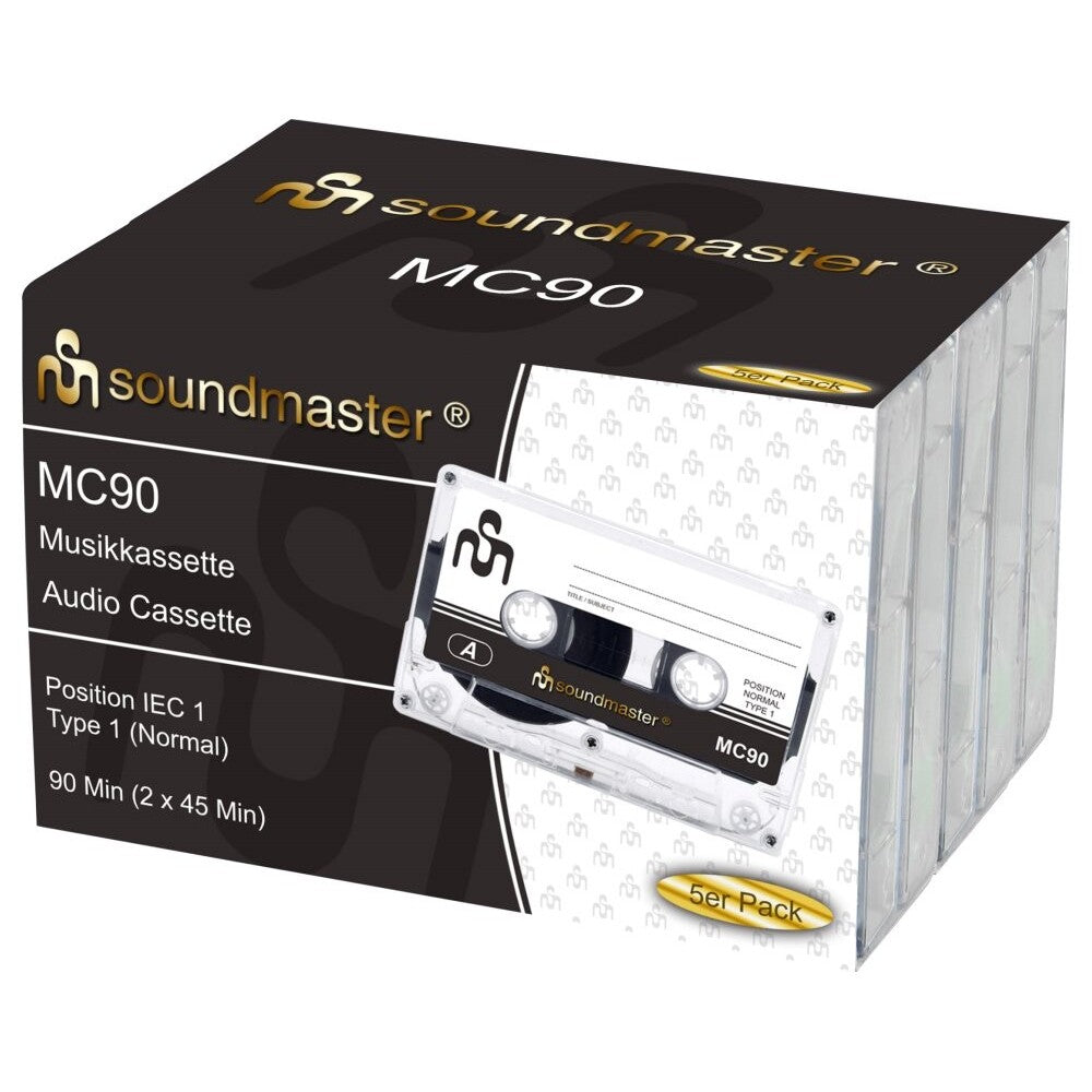 Audiokazeta Soundmaster MC90, 90 minút, 5-pack