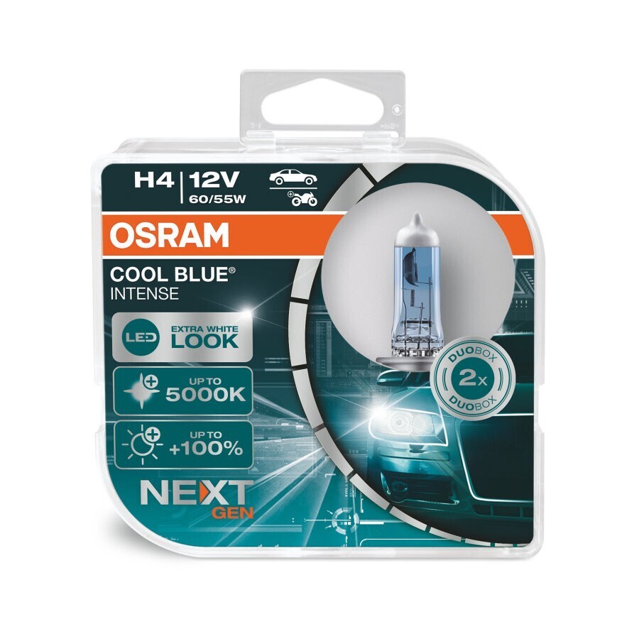 Autožiarovka H4 OSRAM Cool Blue Intense, 2ks ROZBALENÉ