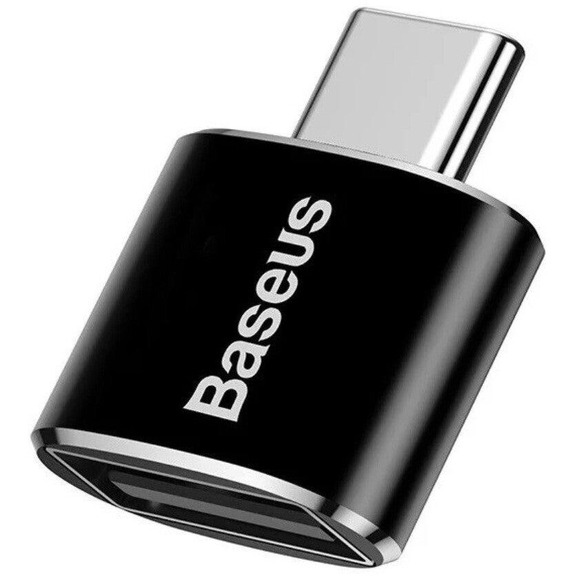 Baseus USB-A samica/USB Type-C samec redukcia 2.4A černá