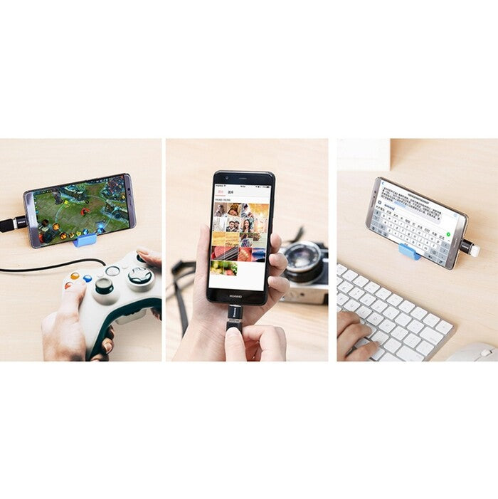 Baseus USB-A samica/USB Type-C samec redukcia 2.4A černá