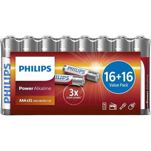 Batéria Philips Power Alkaline, AAA, 32ks
