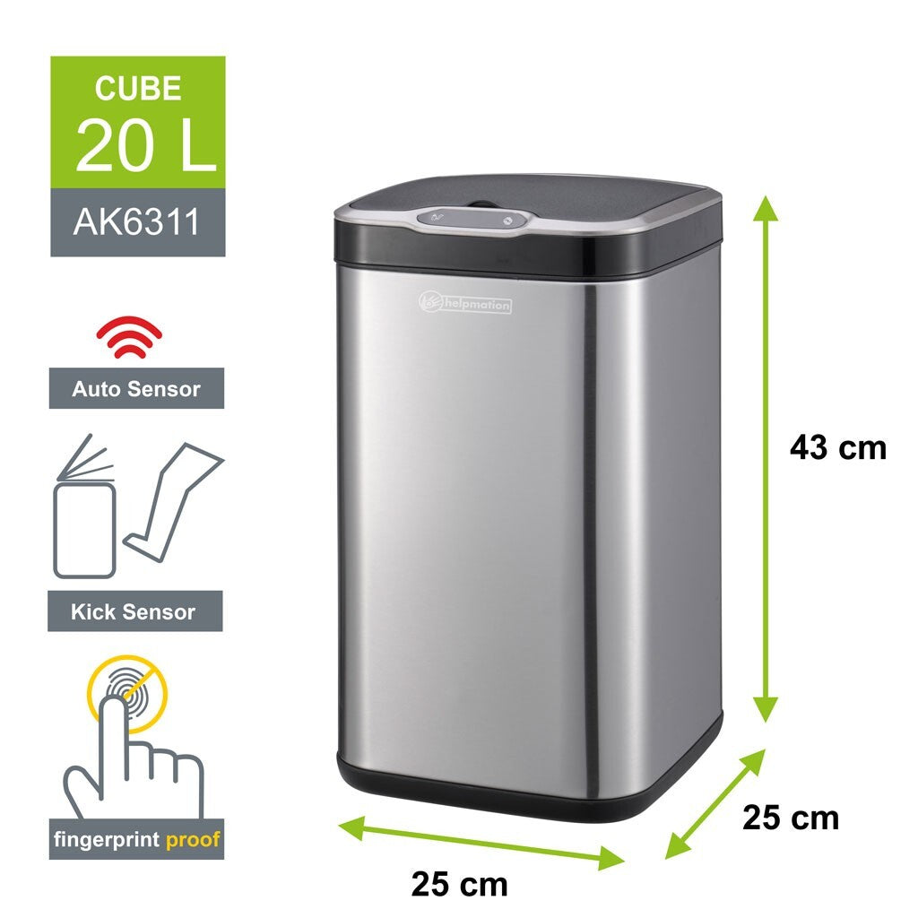Bezdotykový kôš Helpmation CUBE AK6311, 20l