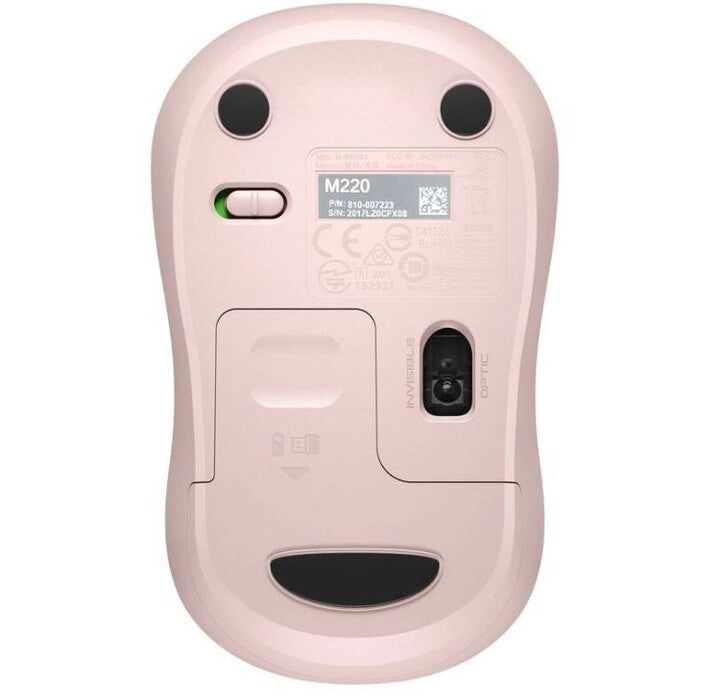 Bezdrôtová myš Logitech M220 Silent, ružová (910-006129)