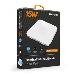 Bezdrôtová nabíjačka Aligator Pure-Pad 15W, biela POŠKODENÝ OBAL