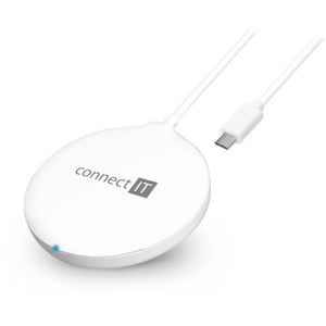 Bezdrôtová nabíjačka CONNECT IT 15W s magnetickým pruhom, biela