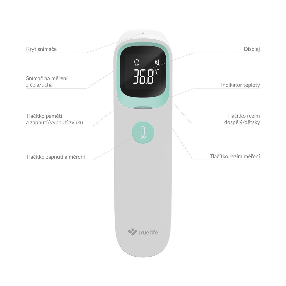 Bezkontaktný teplomer TrueLife Care Q9