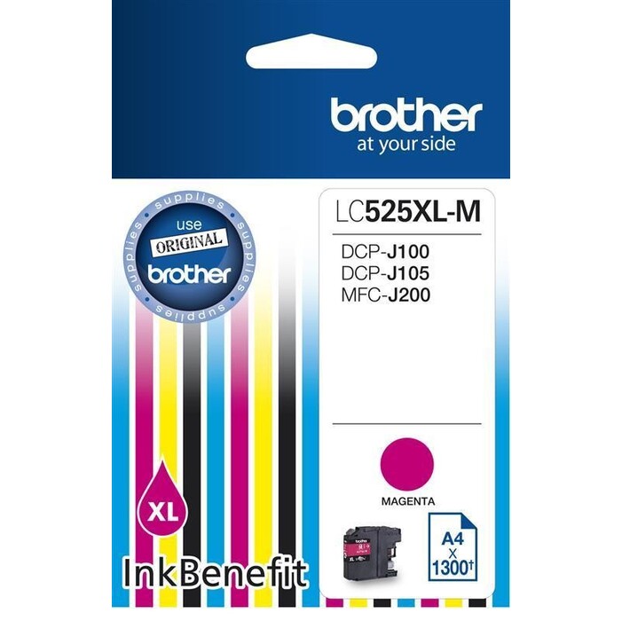 Brother originálny ink LC-525XLM, magenta, 1300str.
