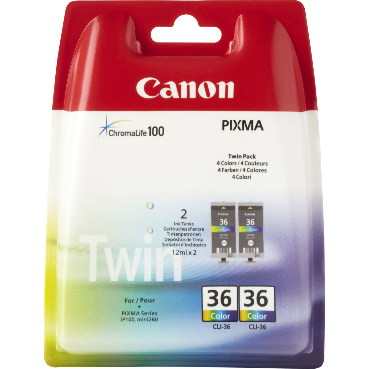 Canon originálny ink CLI36 Twin,color,2*12ml,1511B018 POŠKODENÝ O