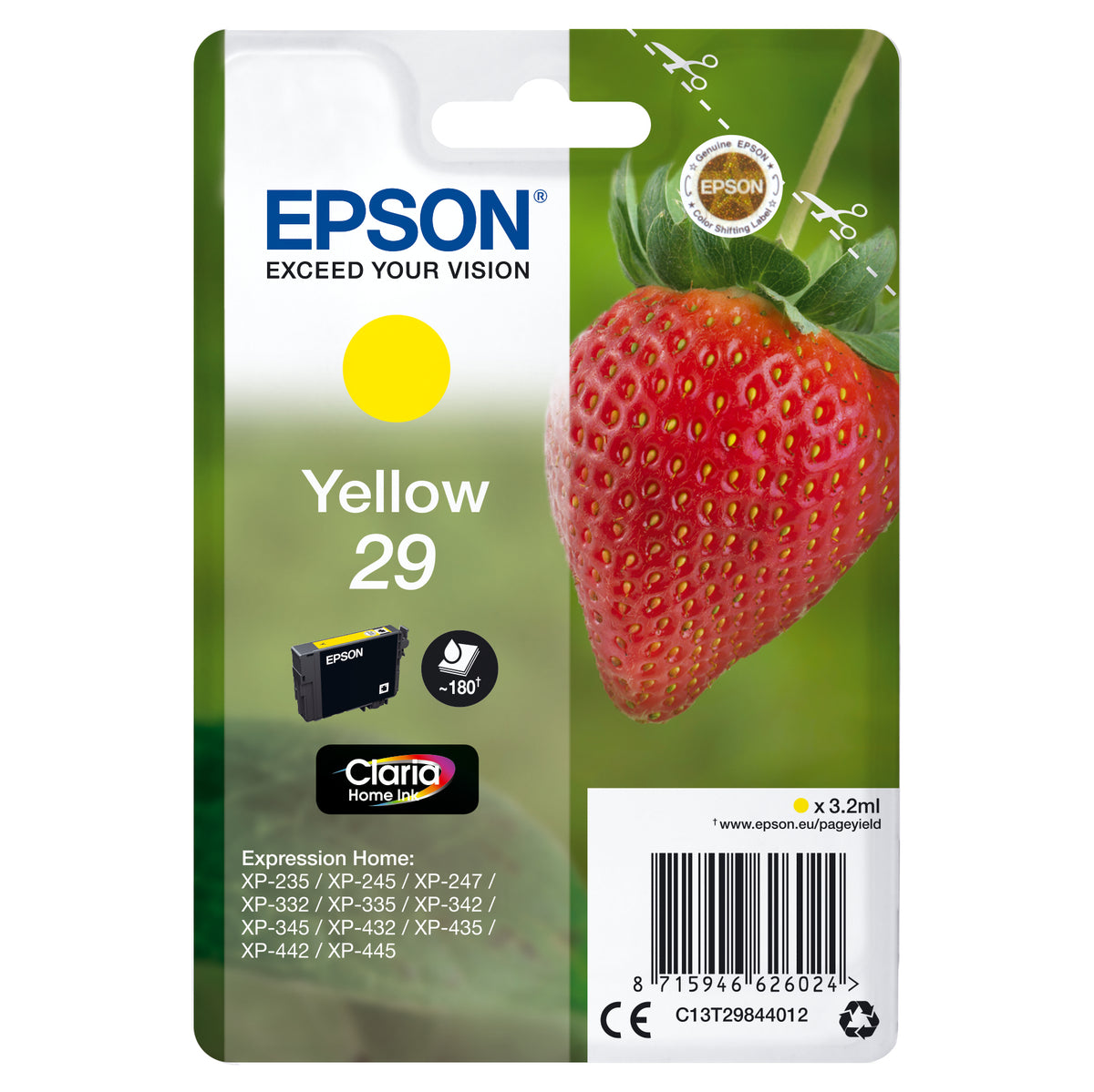 Cartridge Epson C13T29844010, Claria Home T2984, žltá