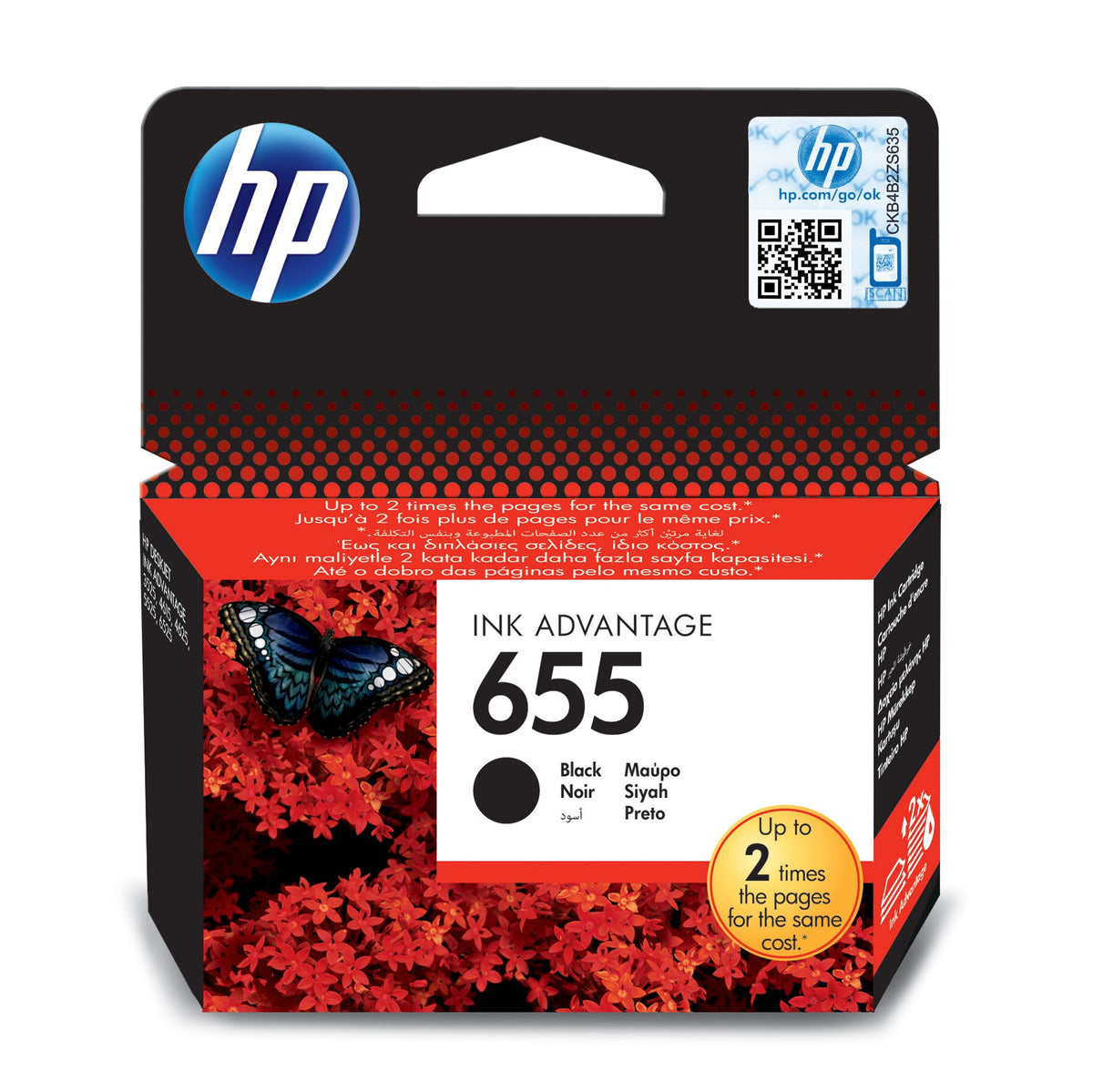 Cartridge HP CZ109AE, 655, čierna
