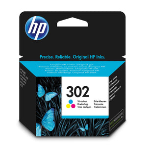 Cartridge HP F6U65AE, 302, Tri-color