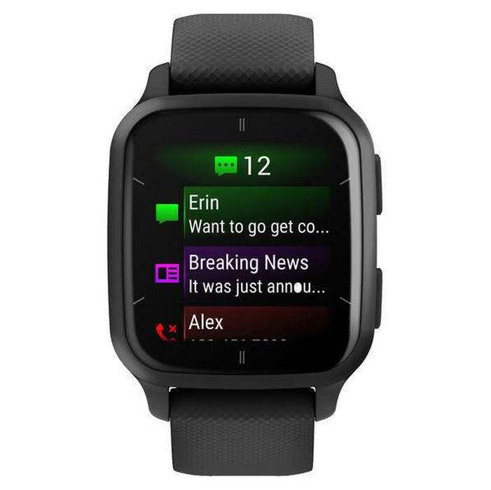 Chytré hodinky Garmin Venu SQ 2 Music, šedá + čierny remienok